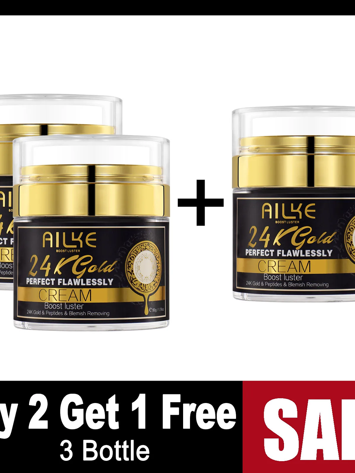 AILKE 24K Glod Flawlessly Skin Care Set, Whitening, Reduce Dark Spots, Pigmentation, Wrinkles, Moisturize, For All Skin Types 19