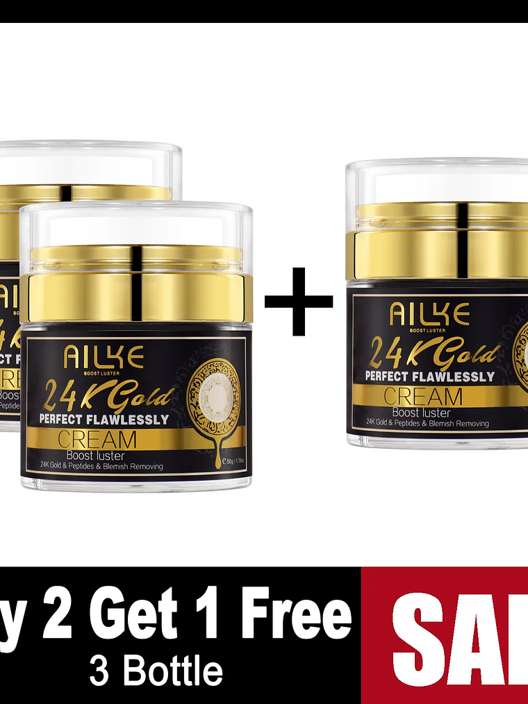 AILKE 24K Glod Flawlessly Skin Care Set, Whitening, Reduce Dark Spots, Pigmentation, Wrinkles, Moisturize, For All Skin Types 19