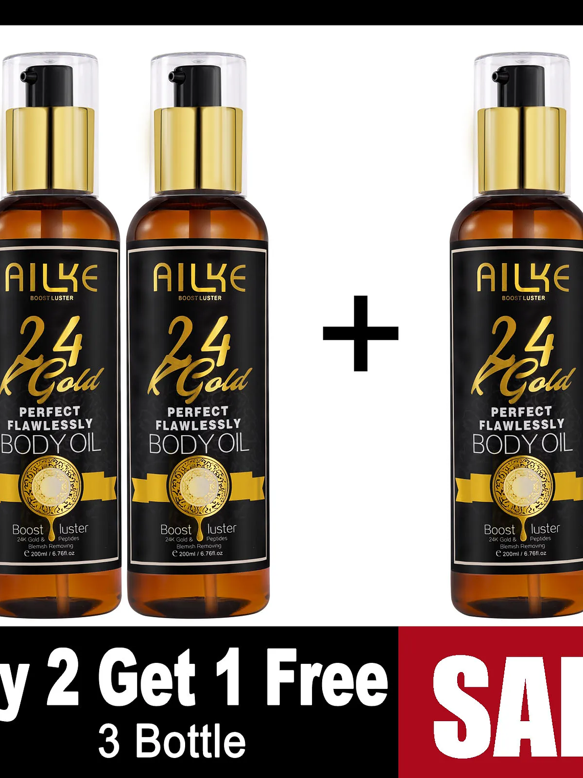 AILKE 24K Glod Flawlessly Skin Care Set, Whitening, Reduce Dark Spots, Pigmentation, Wrinkles, Moisturize, For All Skin Types 20