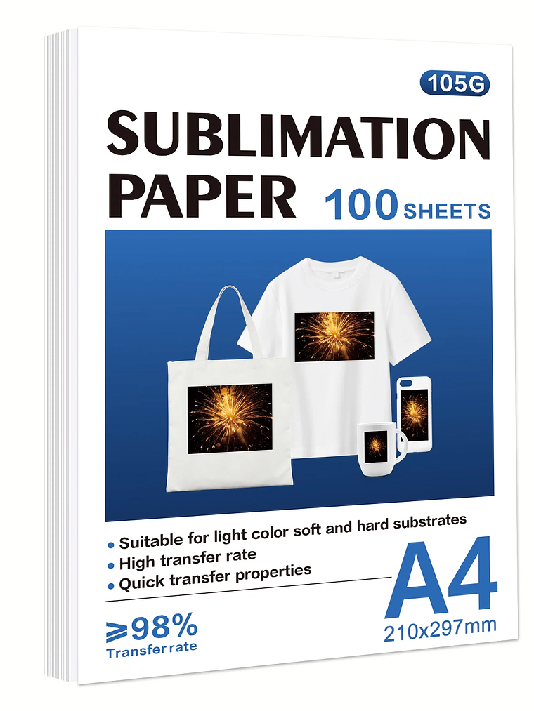 ESHANG Sublimation Paper A4 100 Sheets for Any Inkjet Printer Which Match Sublimation Ink 105g 1