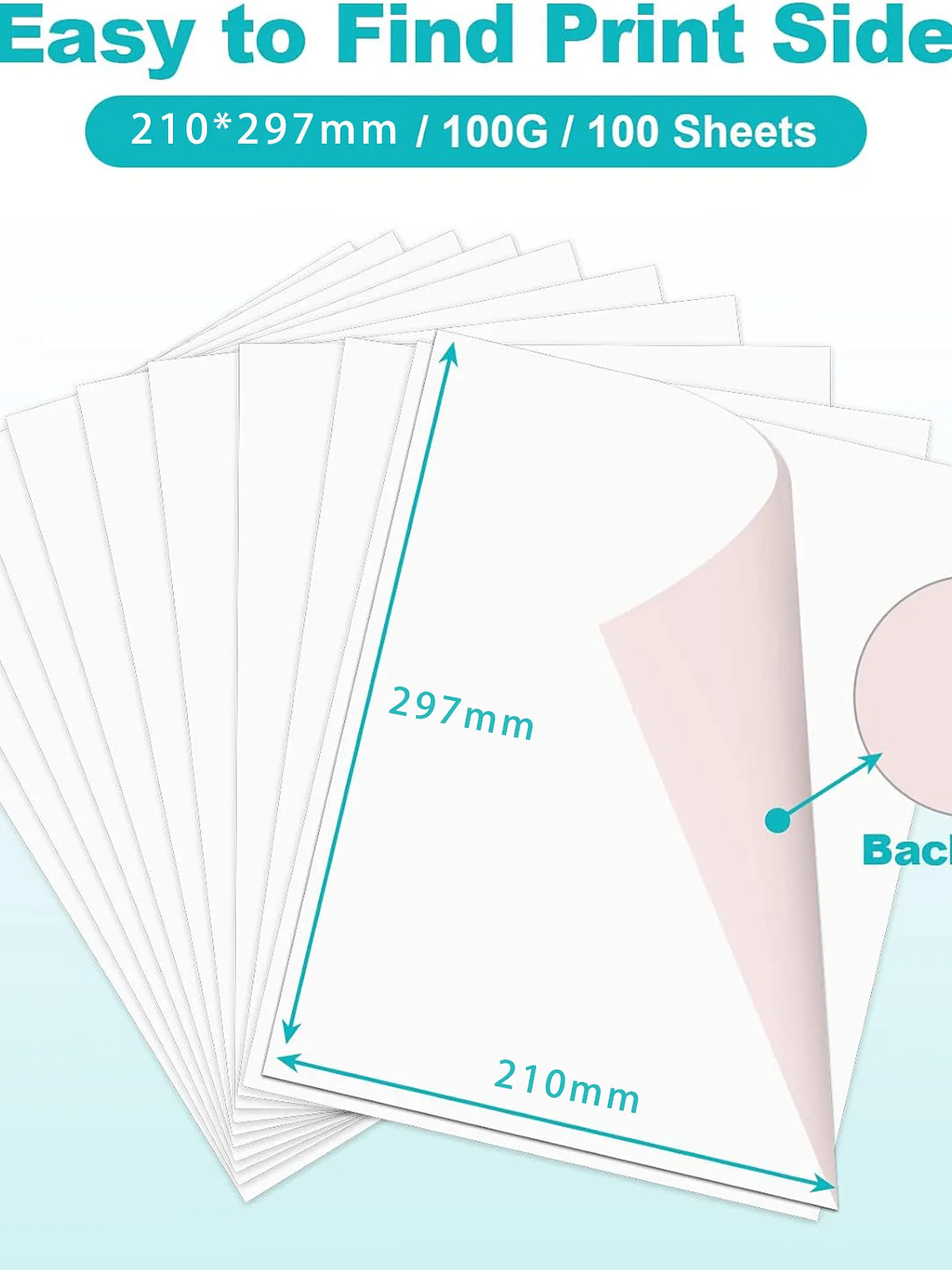 ESHANG Sublimation Paper A4 100 Sheets for Any Inkjet Printer Which Match Sublimation Ink 105g 2