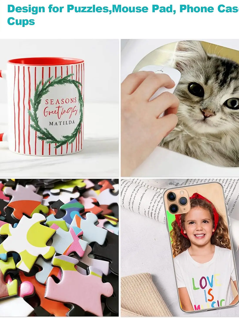 ESHANG Sublimation Paper A4 100 Sheets for Any Inkjet Printer Which Match Sublimation Ink 105g 3