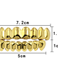 GRILLZ 8/8 Hip Hop Teeth Grillz Set Gold Silver Color Top &  Bottom Body Jewelry  Punk Cosplay Party Tooth Grills Gifts - thumbnail 6