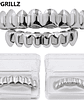 GRILLZ 8/8 Hip Hop Teeth Grillz Set Gold Silver Color Top &  Bottom Body Jewelry  Punk Cosplay Party Tooth Grills Gifts - thumbnail 7