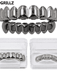 GRILLZ 8/8 Hip Hop Teeth Grillz Set Gold Silver Color Top &  Bottom Body Jewelry  Punk Cosplay Party Tooth Grills Gifts - thumbnail 10