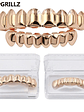 GRILLZ 8/8 Hip Hop Teeth Grillz Set Gold Silver Color Top &  Bottom Body Jewelry  Punk Cosplay Party Tooth Grills Gifts - thumbnail 11