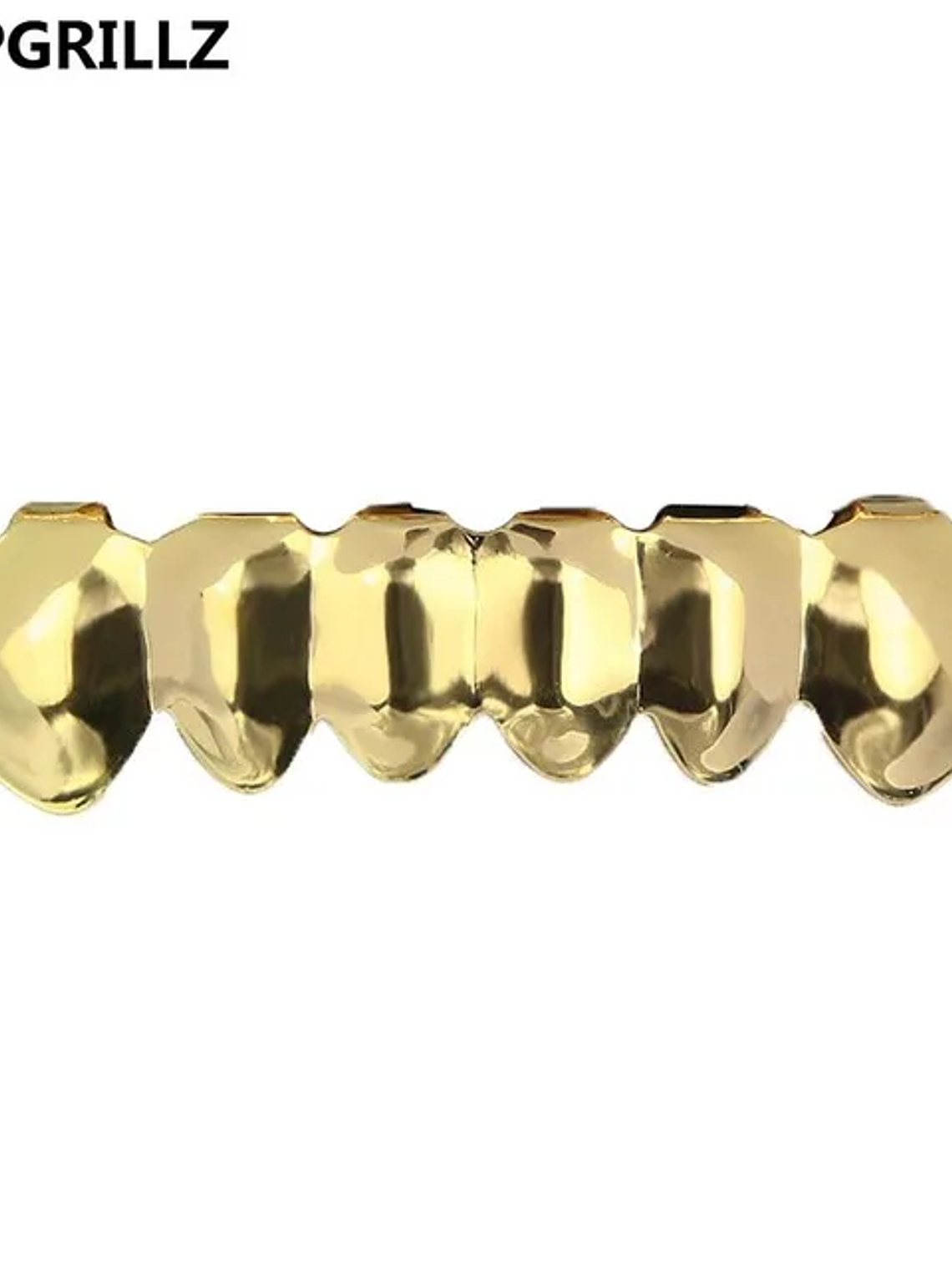 GRILLZ Gold Color Plated Iced Out Letter CZ Stone Hip Hop Teeth For Mouth GRILLZ Caps Top & Bottom Grills Set Classic tooth 10