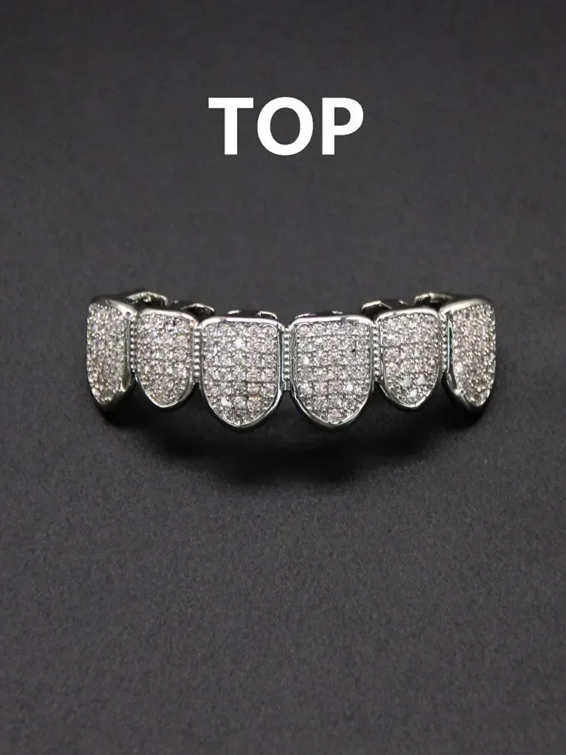 Teeth Grillz Set for Unisex Top Bottom Mouth Silver Color Teeth Grills Tooth Cap Removable Dental Fashion Body Jewelry 4