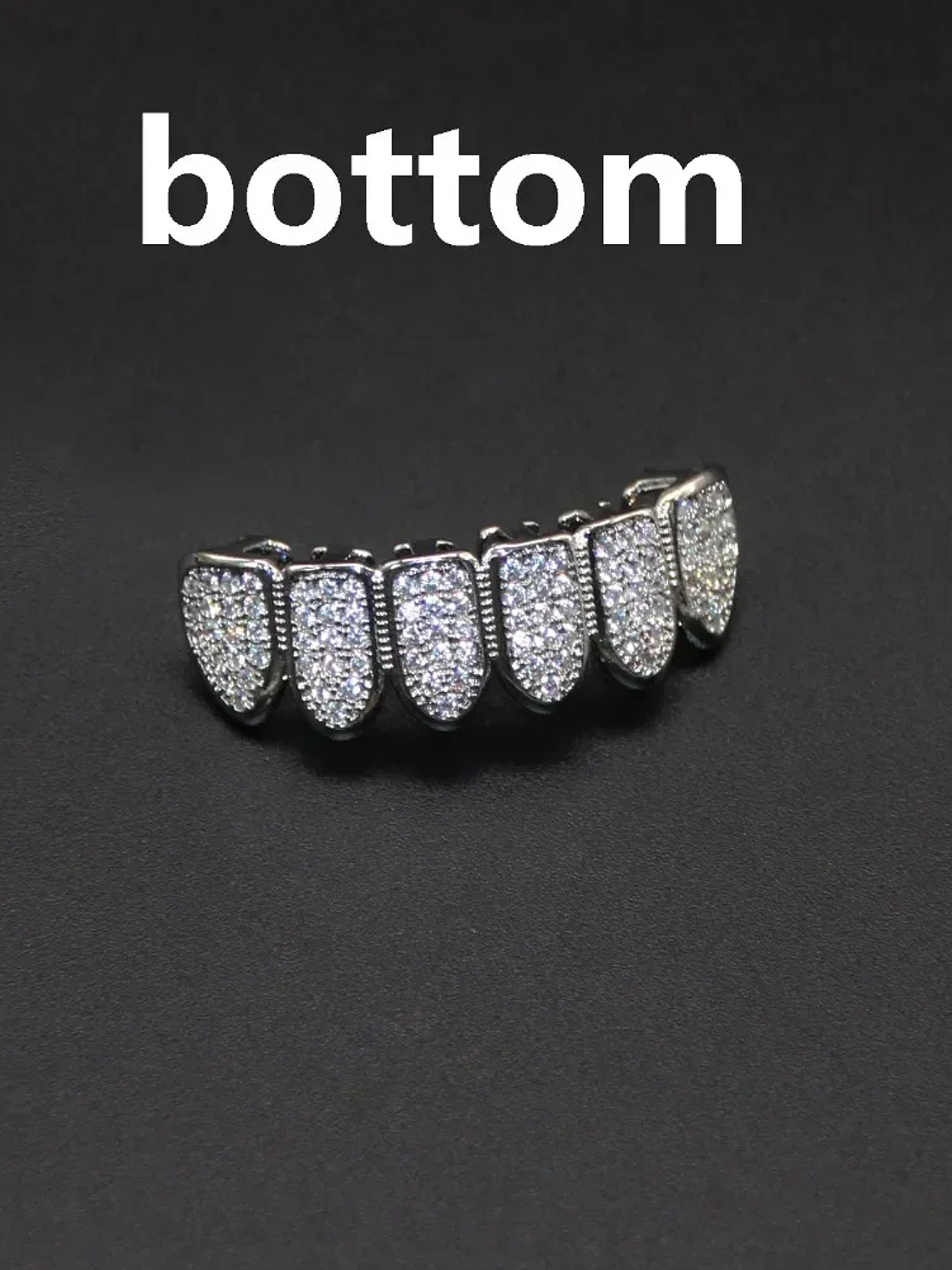 Teeth Grillz Set for Unisex Top Bottom Mouth Silver Color Teeth Grills Tooth Cap Removable Dental Fashion Body Jewelry 5