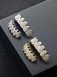 GRILLZ Hip Hop Gold Color Plated Teeth Grillz Caps CZ Micro Pave Exclusive Luxury Top&Bottom Gold Grillz Set Ship From US - thumbnail 3