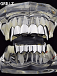 TOPGRILLZ Gold Silver Plated HIP HOP Teeth Grillz Top & Bottom Grills Set With silicone Real Shiny Vampire Tooth Sets - thumbnail 4