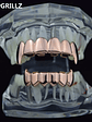 TOPGRILLZ Gold Silver Plated HIP HOP Teeth Grillz Top & Bottom Grills Set With silicone Real Shiny Vampire Tooth Sets - thumbnail 6
