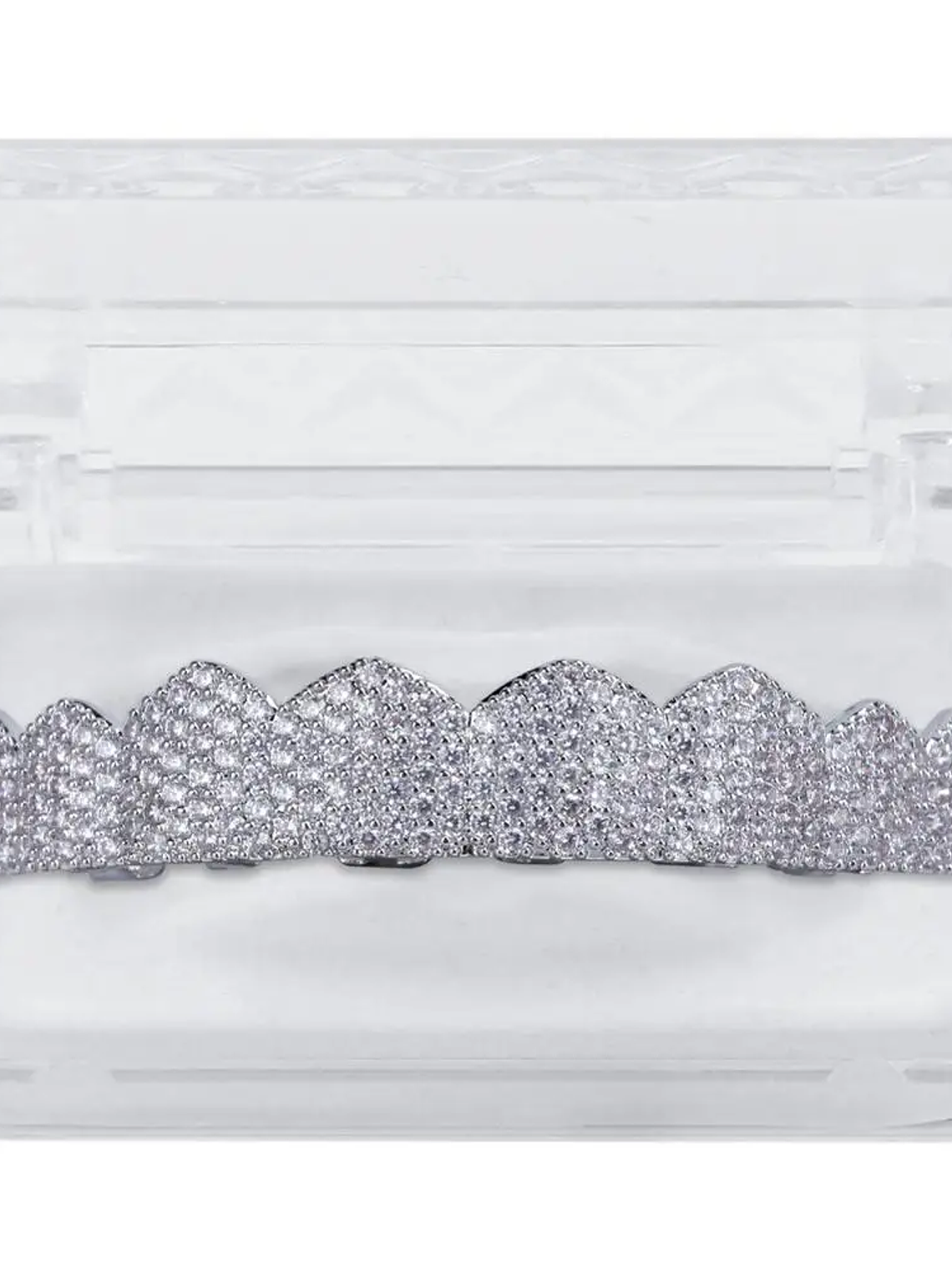 GRILLZ Fit Gold Silver Color Iced Out Hip Hop Teeth Grillz Micro Pave Cubic Zircon Top & Bottom Teeth Grills Set 7