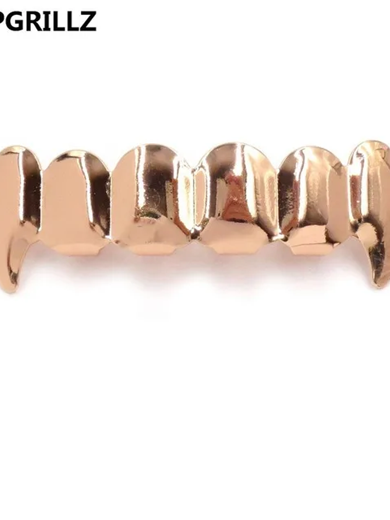 TOPGRILLZ Gold Silver Plated HIP HOP Teeth Grillz Top & Bottom Grills Set With silicone Real Shiny Vampire Tooth Sets 9