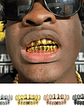 Gold Silver Plated HIP HOP Teeth Grillz Top & Bottom Grills Set With silicone Real Shiny Vampire Tooth Sets - thumbnail 1