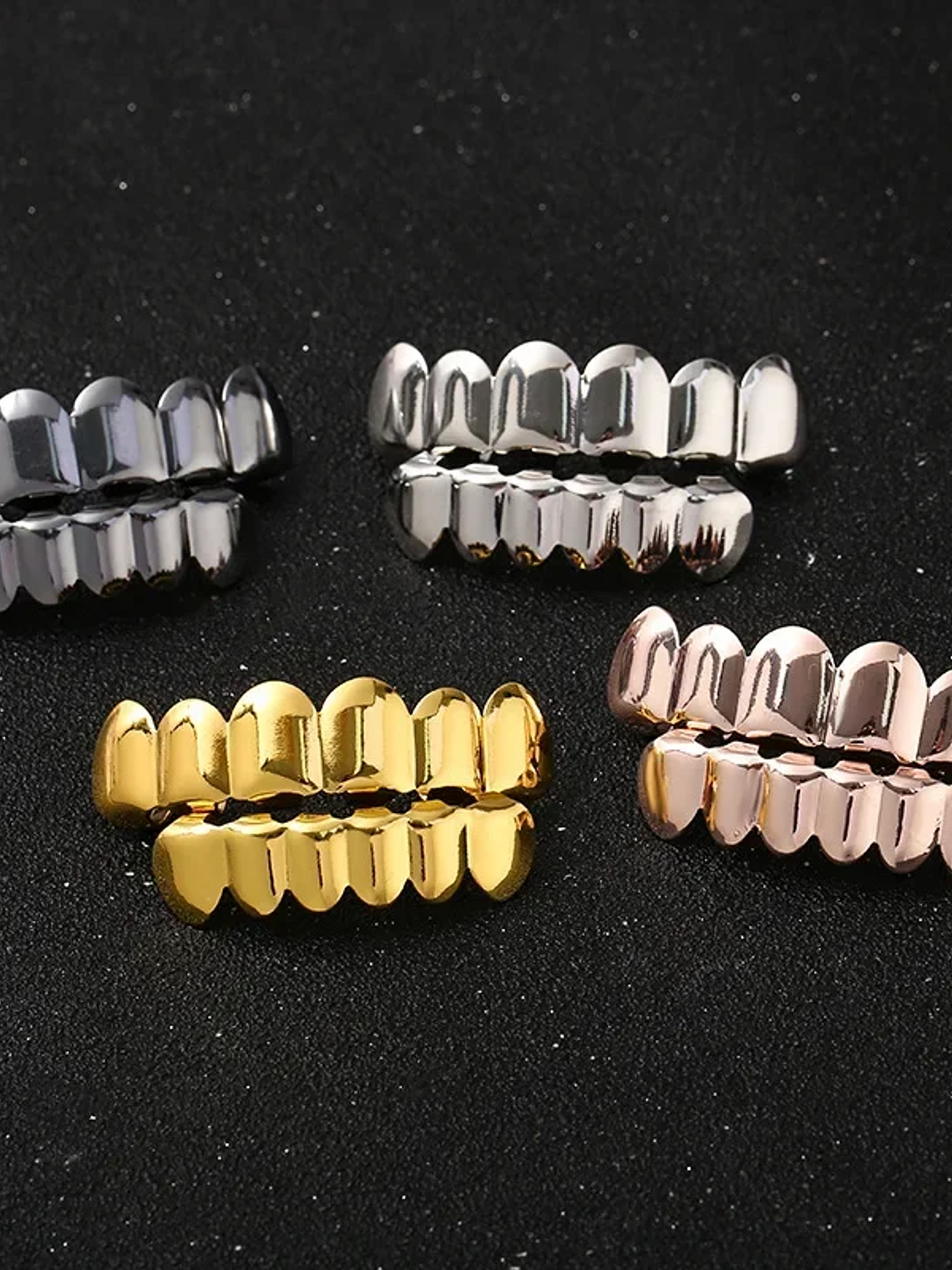 Classic Fashion 6/6 Teeth HipHop Denture Set Decor Braces Dental Grills for Men Teeth Grillz Body Jewelry Dental Grills 1