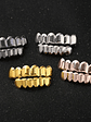 Classic Fashion 6/6 Teeth HipHop Denture Set Decor Braces Dental Grills for Men Teeth Grillz Body Jewelry Dental Grills - thumbnail 1