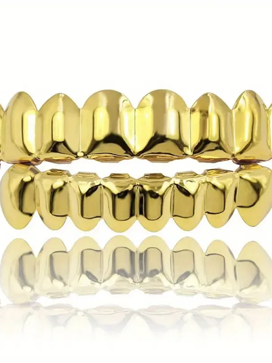 Gold Silver Plated HIP HOP Teeth Grillz Top & Bottom Grills Set With silicone Real Shiny Vampire Tooth Sets 4