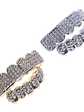 6 Teeth Grillz Hip Hop Joker Diamond Top Bottom Teeth Caps Grillz Party Jewelry - thumbnail 4