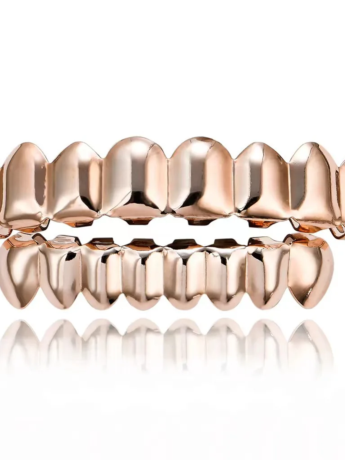 Gold Silver Plated HIP HOP Teeth Grillz Top & Bottom Grills Set With silicone Real Shiny Vampire Tooth Sets 7