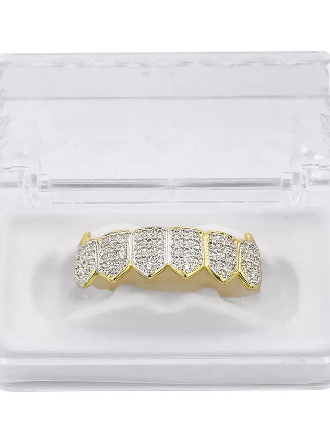 GRILLZ Hip Hop GRILLZ Iced Out AAA Zircon Fang Mouth Teeth Grillz Caps Top & Bottom Grill Set Men Women Vampire Grills 11