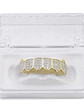 GRILLZ Hip Hop GRILLZ Iced Out AAA Zircon Fang Mouth Teeth Grillz Caps Top & Bottom Grill Set Men Women Vampire Grills - thumbnail 11