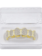 GRILLZ Hip Hop GRILLZ Iced Out AAA Zircon Fang Mouth Teeth Grillz Caps Top & Bottom Grill Set Men Women Vampire Grills - thumbnail 12