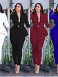 Women Winter Women's Set Tracksuit Full Sleeve Ruffles Blazers Pencil Pants Suit Two Piece Set Office Lady Outfits Uniform - thumbnail 1
