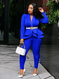 Women Winter Women's Set Tracksuit Full Sleeve Ruffles Blazers Pencil Pants Suit Two Piece Set Office Lady Outfits Uniform - thumbnail 5