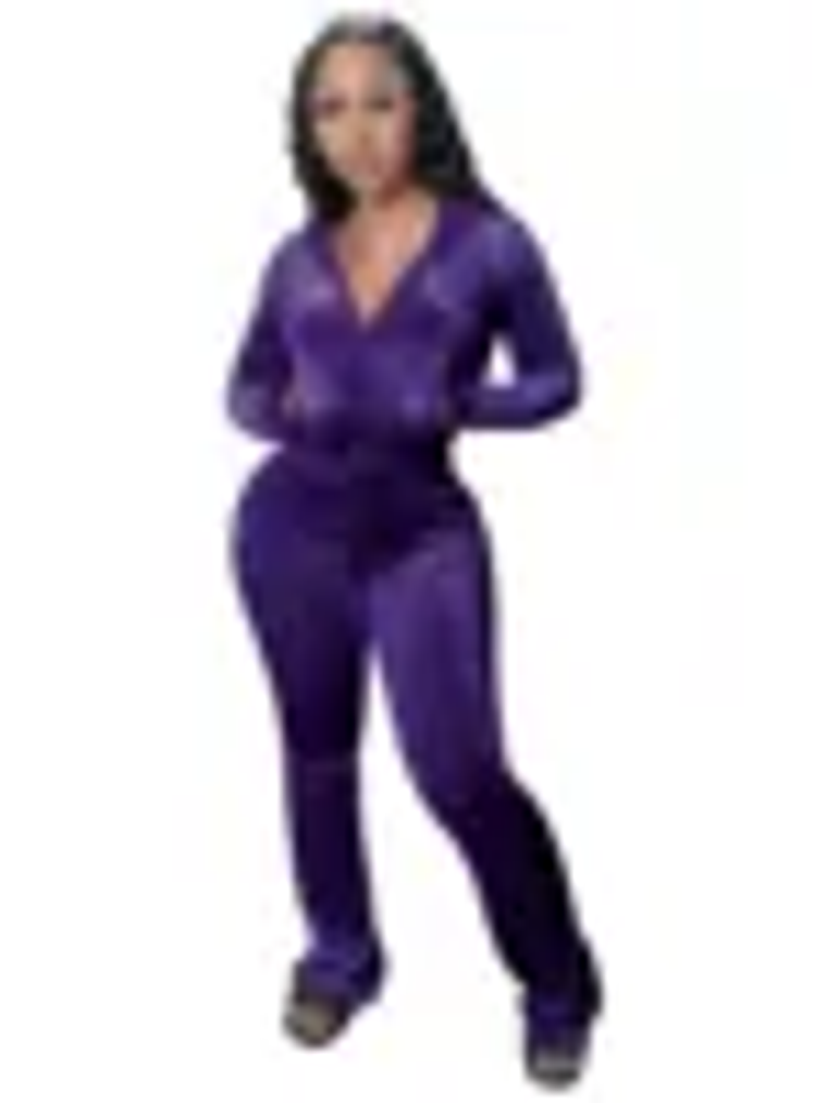 2025 Fall Sets for  Women's Hoodie Set Zipper Pocket Crop Top Jacket Velvet Jogging Suit Velour Tracksuits Women Two Piece Set 9