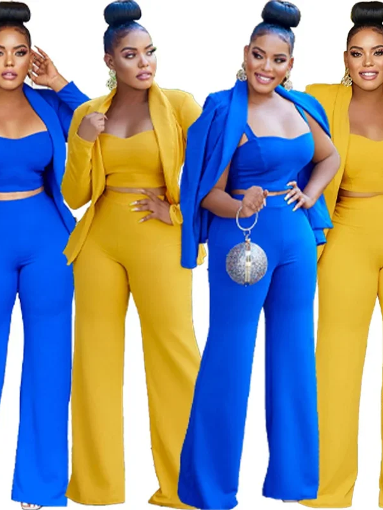 Elegant Office Lady 3 Piece Set Women Suit Blazer and Pant Suits Business Work Wear Formal Matching Sets Outfits Uniform 2023 5