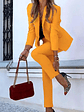 Women s Business Pant Suit Dressy Jackets High Waisted Pants Set Two Piece Formal Outfit for Work Office - thumbnail 1