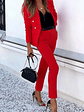 Women s Business Pant Suit Dressy Jackets High Waisted Pants Set Two Piece Formal Outfit for Work Office - thumbnail 2