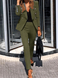 Women s Business Pant Suit Dressy Jackets High Waisted Pants Set Two Piece Formal Outfit for Work Office - thumbnail 5