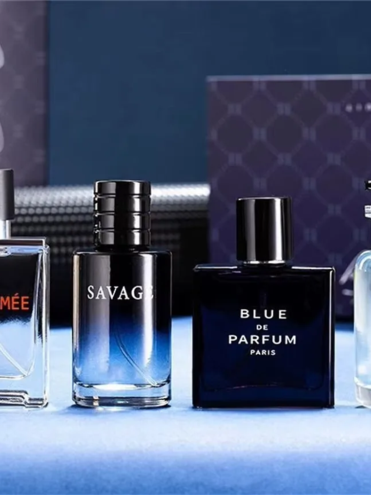 Luxury Brand Perfume Men Cologne Parfums Homme Gift Box 4Pcs Set 100ml Perfumes Masculinos Natural Floral Fruity Scent SprayLuxu 4