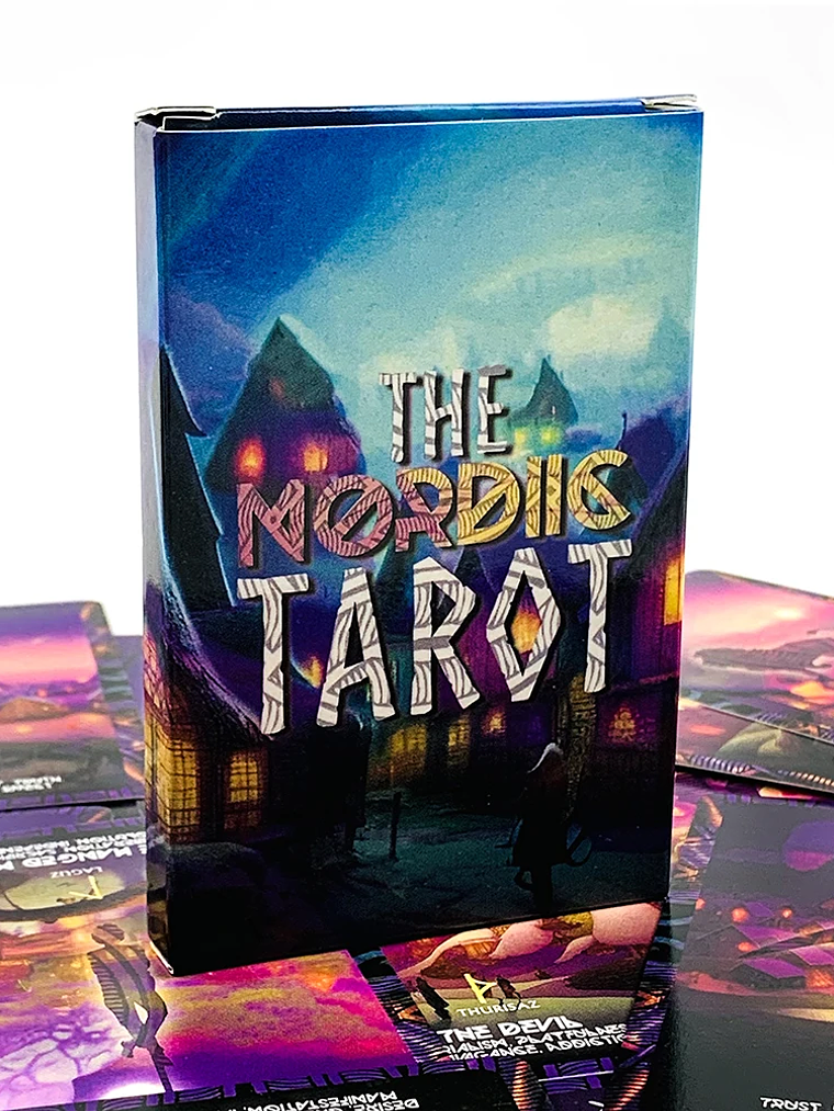 The Nordic Tarot Cards A 22 Cards Deck Family Leisure Game Card Mystical Divination Board Playing Game, New Year Gifts 1