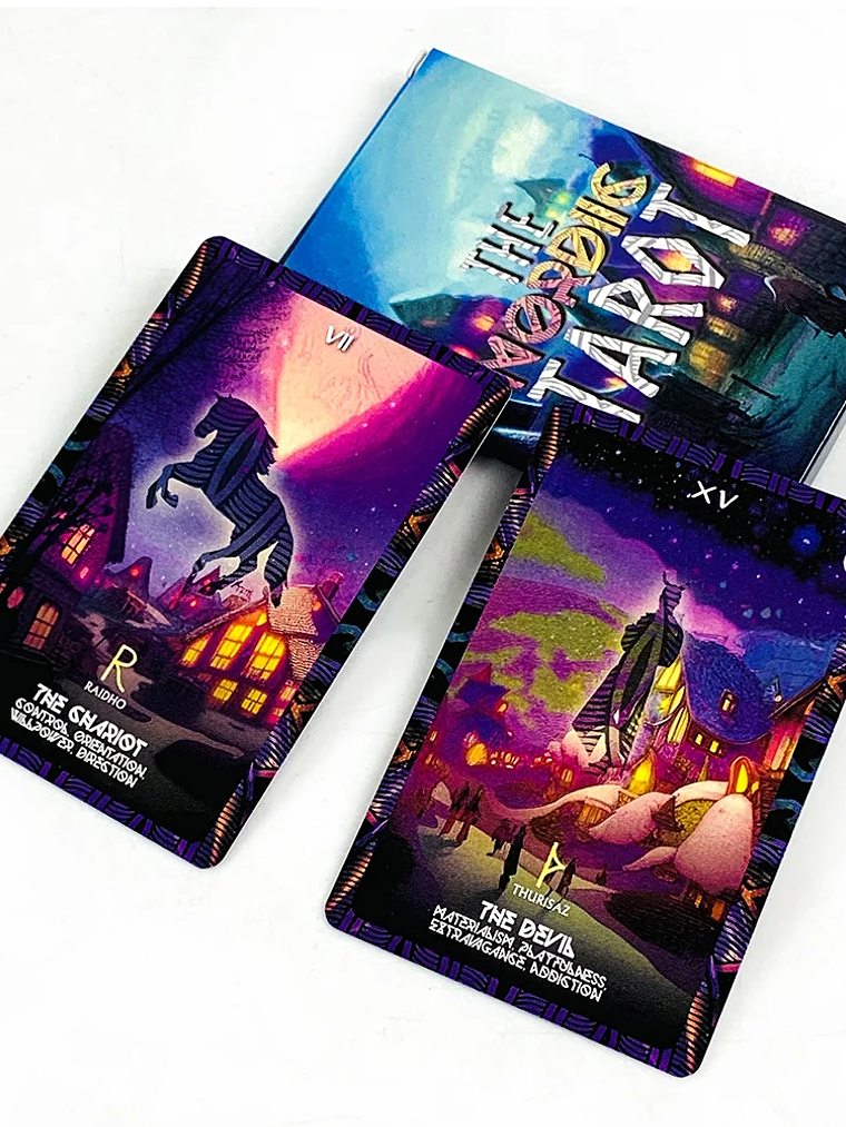 The Nordic Tarot Cards A 22 Cards Deck Family Leisure Game Card Mystical Divination Board Playing Game, New Year Gifts 3