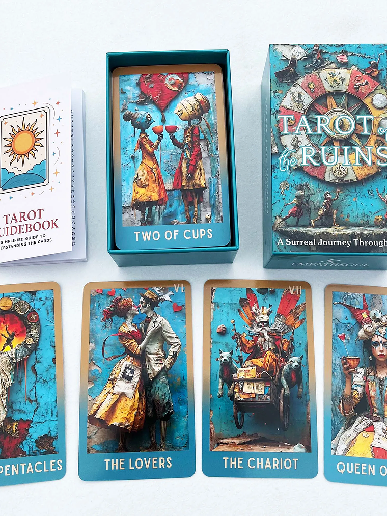 78 Tarot Cards, Ruins Tarot Deck, 13x8 Cm, Dream Destiny Mystery,  Tarot Card Game, Includes Paper Instructions 3