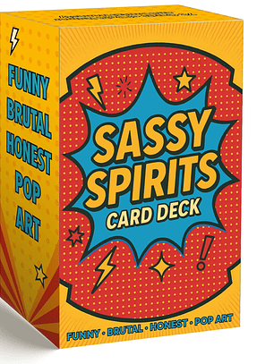 78 Card Deck,  Sassy Spirits Oracle Card Deck， Humorous Divination Cards, Includes Funny Honest Trendy Art Comic Style,
