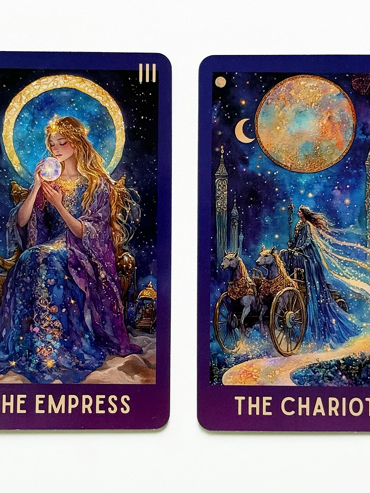 Celestial Tarot Deck, 78 English Tarot Cards with Guidebook, Beginner To Experienced, Wisdom of Traditional Tarot, 12x7cm 5