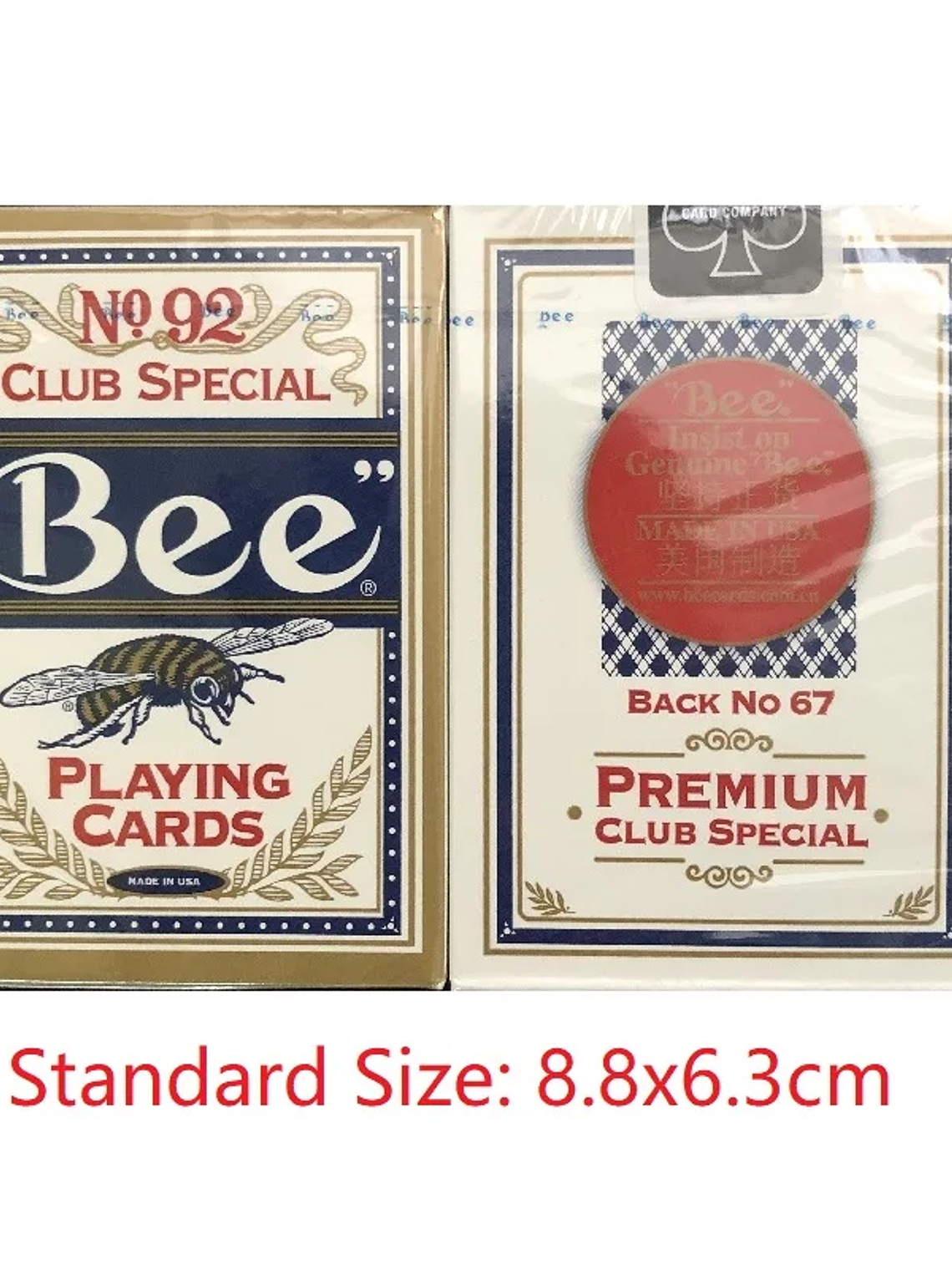 Bicycle Rider Back Playing Cards Tally-Ho Bee Deck Card Games Magic Tricks 15