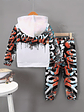 Boys' Autumn Winter Fashion Coolboy Graffiti Print Hoodie + Joggers Two-Piece Set, Perfect for Outdoor - thumbnail 3