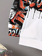 Boys' Autumn Winter Fashion Coolboy Graffiti Print Hoodie + Joggers Two-Piece Set, Perfect for Outdoor - thumbnail 5