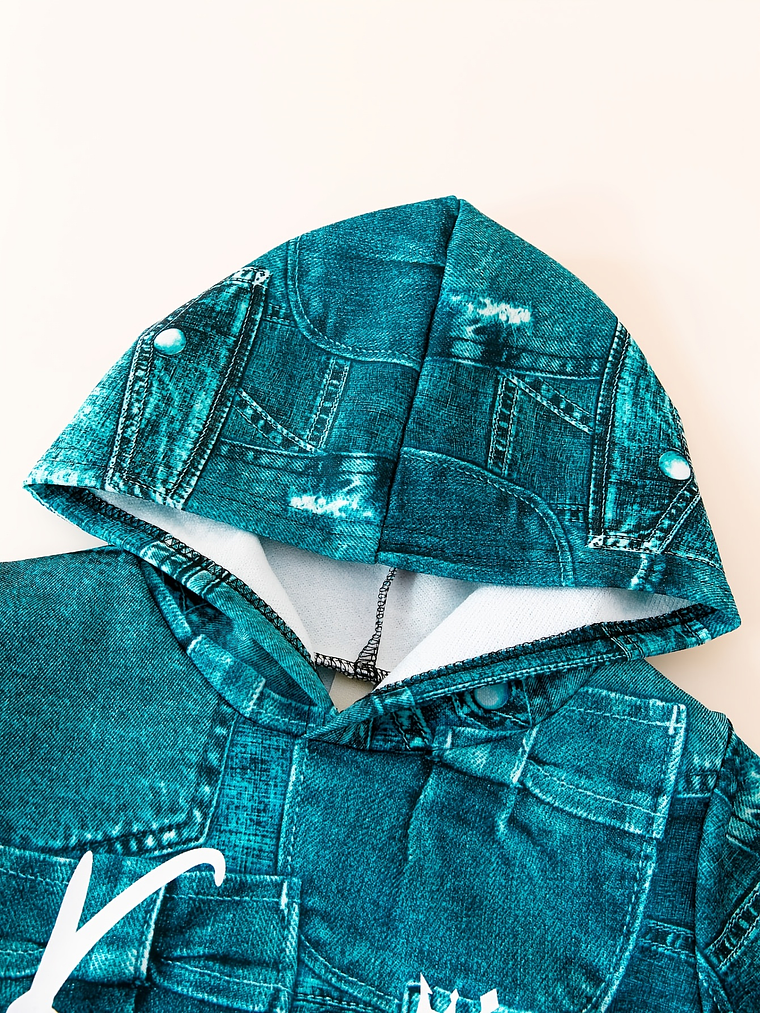 Boys' Hoodie Set - New Arrival, Casual Style with Pockets, Regular Fit, Spring/Fall Collection, Lightweight & Breathable Fabric, Perfect for Outdoor Play, Boy Hoodie, Spring Fall Clothing, Playful Gra 3