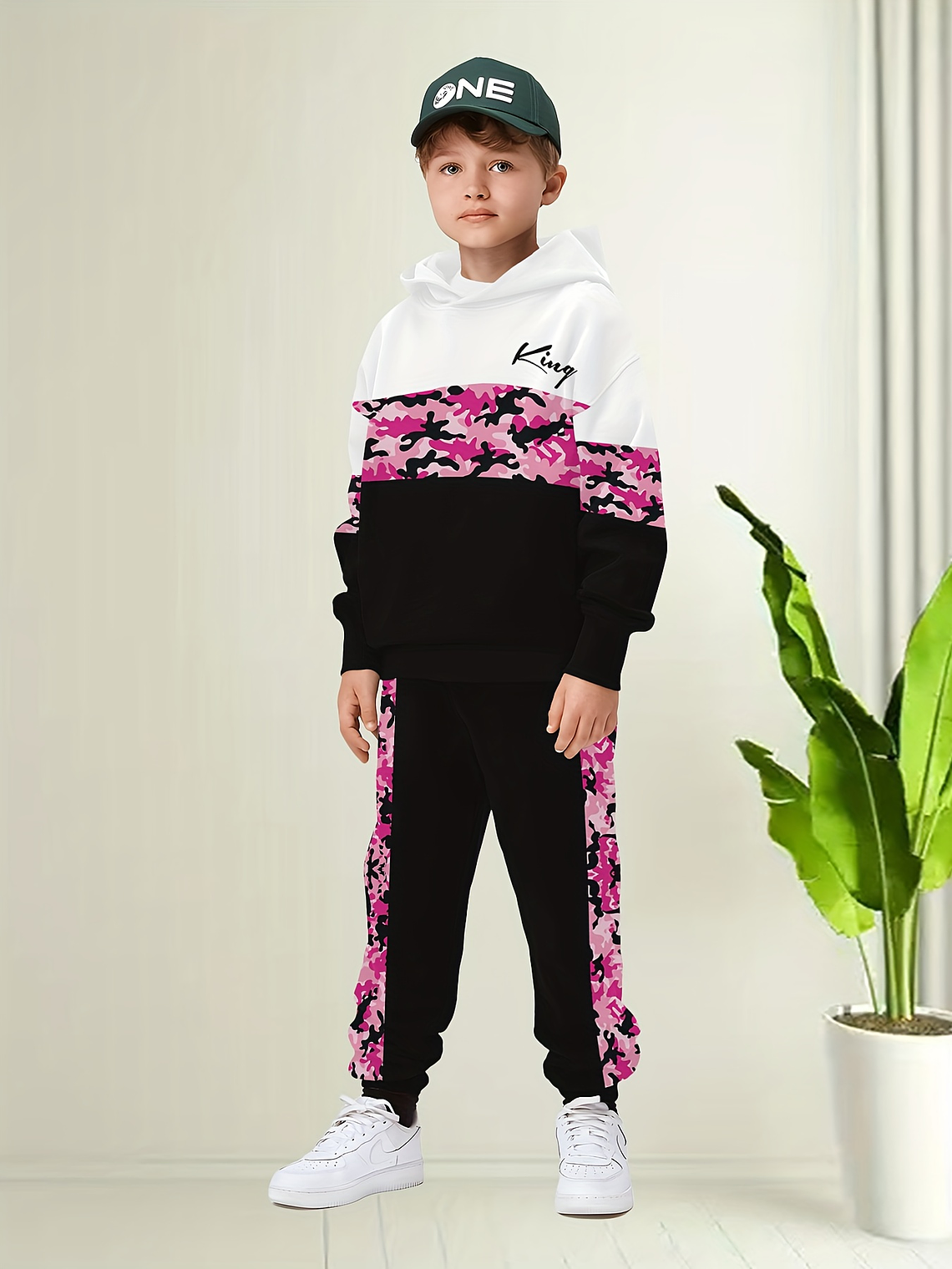 6pcs Boys' 3D Printed Sweater & Pants Suit - Hooded Pullover Sweaters and Matching Sweatpants, Casual Spring/Fall Outfits, Machine Washable Sweaterdress for to Teen Boys (Regular Fit), Perfect for Out 3