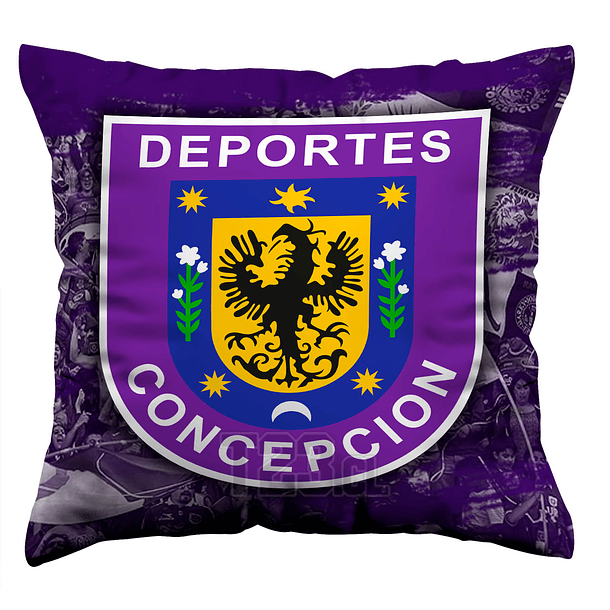 Cojín Deportes Concepción - El Conce, León de Collao, Lilas