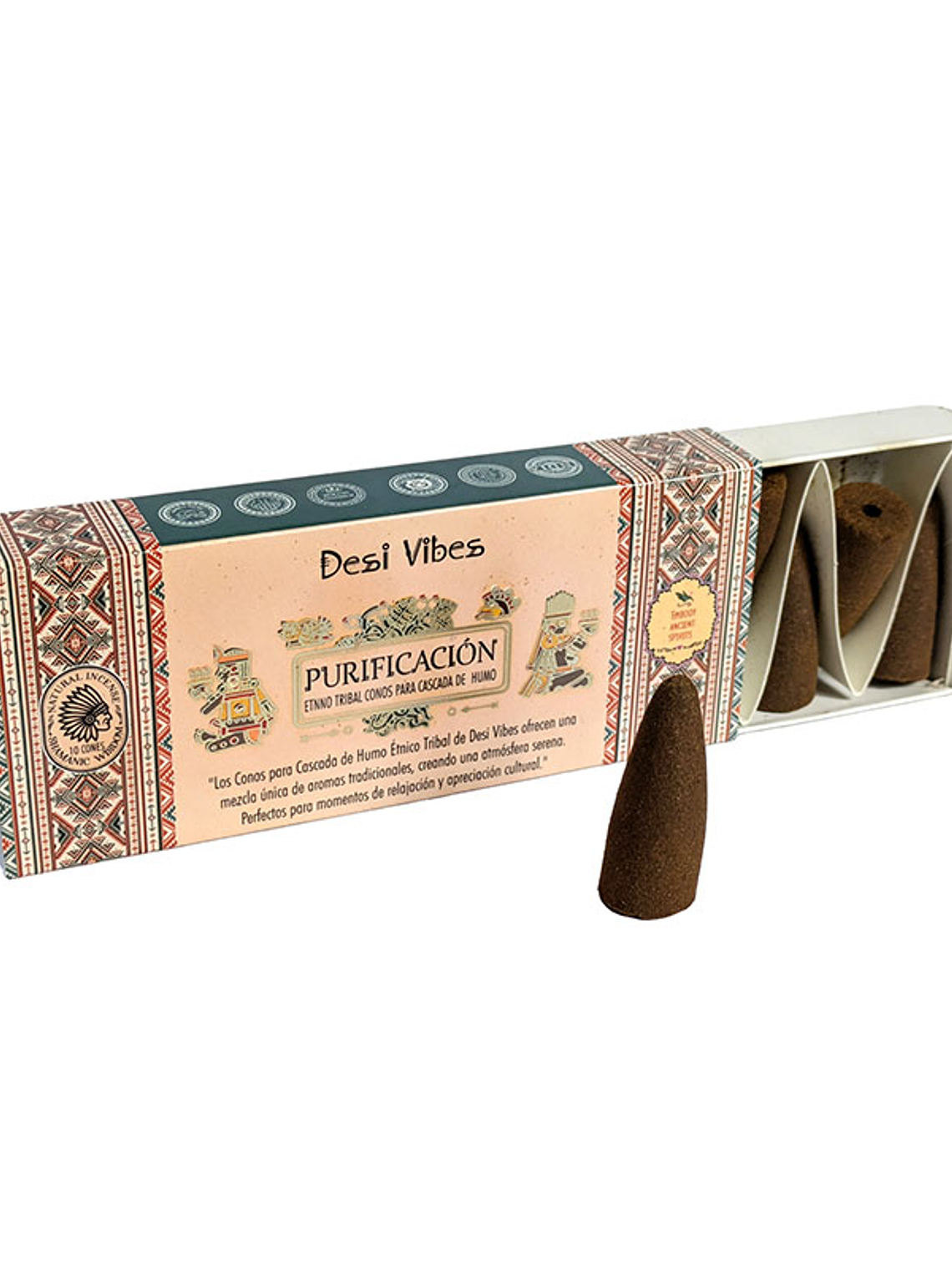 Incienso Cono Cascada Jumbo Purificación - Desi Vibes  1