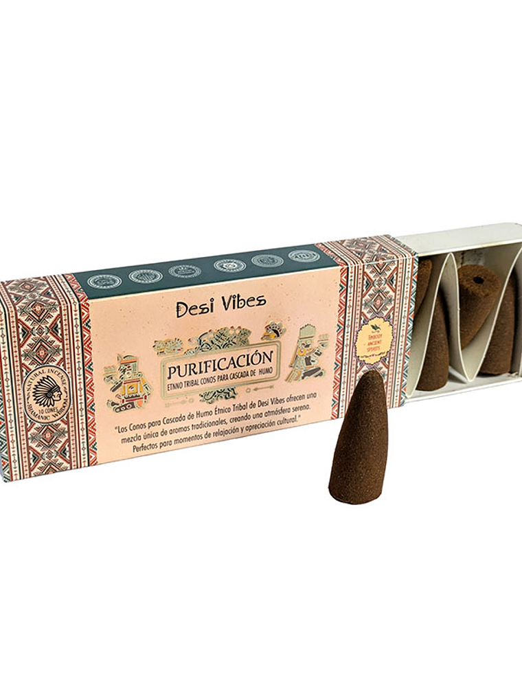 Incienso Cono Cascada Jumbo Purificación - Desi Vibes  1