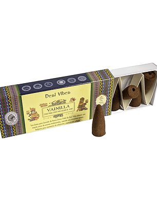 Incienso Cono Cascada Jumbo Vainilla - Desi Vibes 