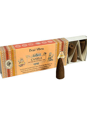 Incienso Cono Cascada Jumbo Canela - Desi Vibes 